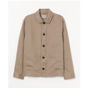 H&M Men’s Tan Linen Shirt Jacket